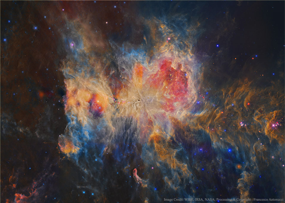 A Nebulosa de Orion em infravermelho pelo WISE – APOD