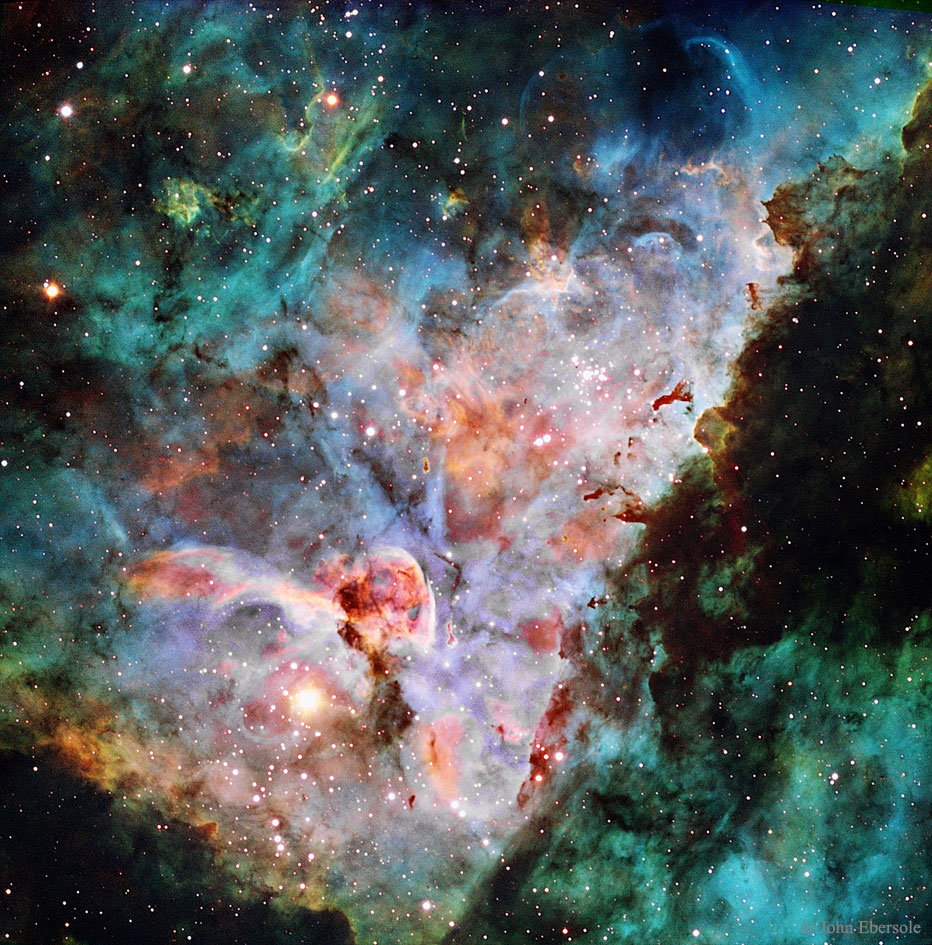 As nuvens cósmicas da Nebulosa Carina por John Ebersole